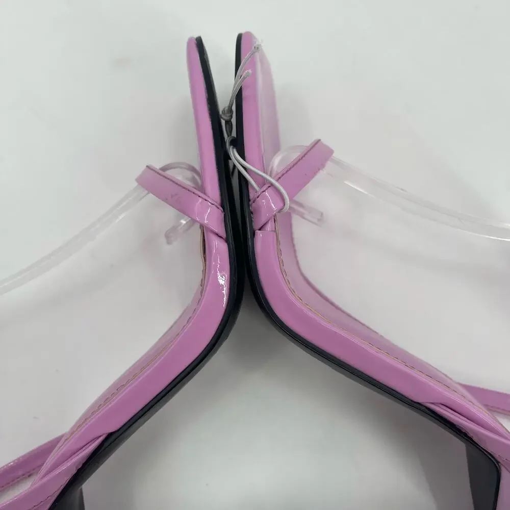NEW MARC FISHER Arthur Heels Size 6.5 Sandals Patent Leather Ankle Strap Sandal